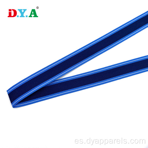 Corizas a rayas de 22 mm de cinta de poliéster azul para coser